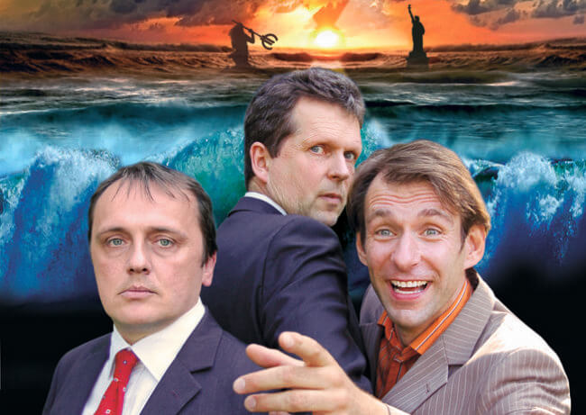Thomas Philipzen, Jochen Rüther und Harald Funke bilden gemeinsam das Trio Storno. In Paderborn blicken sie wahrscheinlich auf die vergangenen Monate zurück mit ordentlich Witz & Verstand. | (c) Storno