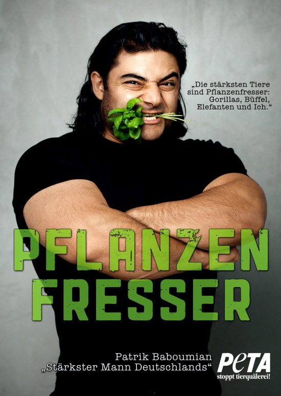 Patrik Baboumian wirbt für PETA Patrik Baboumian wirbt für PETA