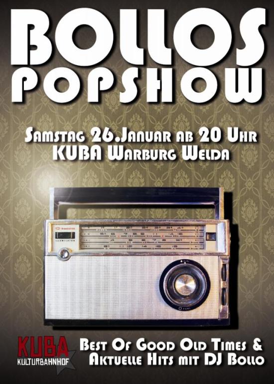 Bollos Popshow: Ein Plakat aus vergangenen Zeiten!