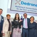 Kai Lorenz Wittrock, Wirtschaftsförderung Region Kassel, Petra Friedrich, Stadtverordnetenvorsteherin, Friederike Nielsen, Marketingleiterin Dedrone, Martin Benderoth, Präsident Marketing Club Nordhessen, Angelika Hüppe, Geschäftsführender Vorstand Marketing Club Nordhessen (v.l.n.r.)