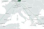 Die Fluggesellschaft Germania fliegt von Kassel nach Antalya, Kreta, Mallorca uns Gran Canaria (Grafik: Germania/Google Earth)