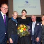 Martin Benderoth (Präsident Marketing Club), Sybille von Obernitz (Hauptgeschäftsführerin IHK Kassel-Marburg), Susanne Völker (Geschäftsführerin GRIMMWELT Kassel), Ewald Griesel (Ehrenpräsident Marketing Club), Angelika Hüppe (Vorstand Marketing Club) (v.l.n.r.)