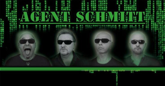Sie rocken als Agenten mit schwarzer Sonnenbrille. Die Band Agent Schmitt mit langjähriger Erfahrung.