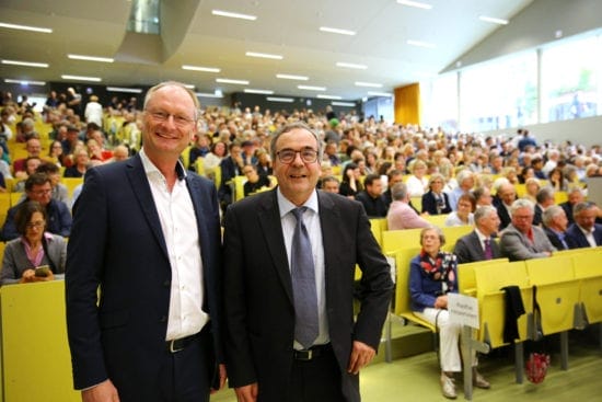 ARD-Meteorologe Sven Plöger und Uni-Präsident Prof. Dr. Reiner Finkeldey