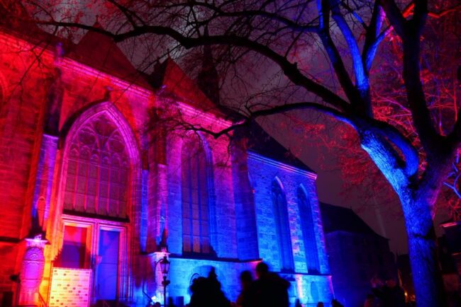 MbN2018 Beleuchtung Pfarrkirche 2© Stadtmarketing Marburg