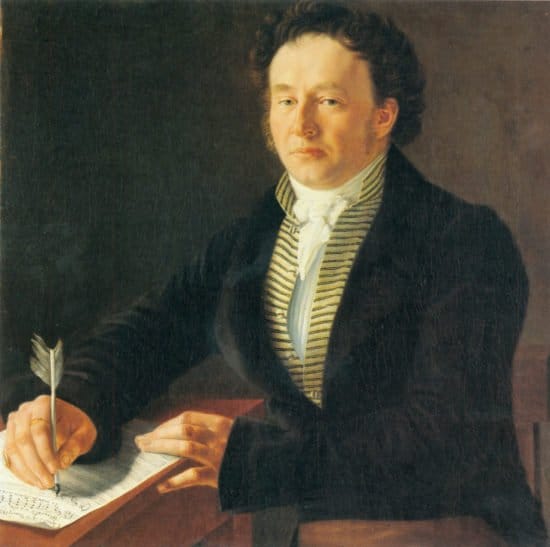 Ludwig Spohr, Kassel, Johann August Nahl der Jüngere Portrait des Komponisten Ludwig Spohr 1824 in Kassel (oil on canvas) 64 x 64 cm von Johann August Nahl der Jüngere
