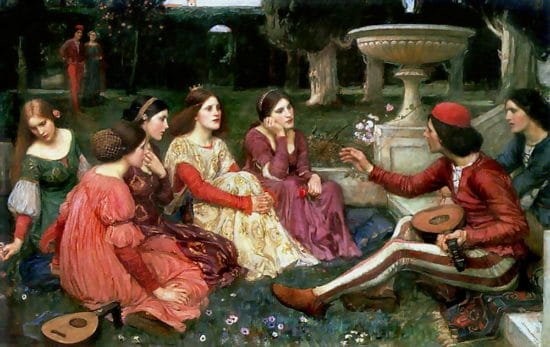 Theater Paderborn liest das Dekameron, Theater Paderborn, Dekameron Waterhouse Decameron (c) John William Waterhouse - Public domain