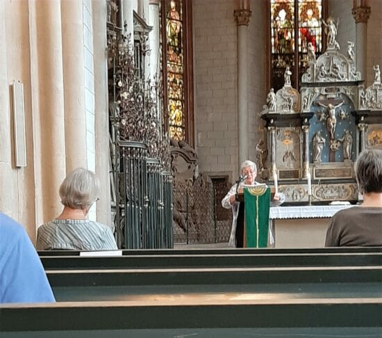 Kirchenvorsteherin Ulrike Paulus-Jung begrüßte die Zuhörer zur Stunde der Orgel | (c) Julia Leibundgut für Wildwechsel