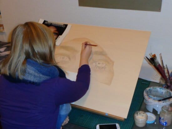 Kreativ-Atelier/ Malschule Reinhard Lischka, Kunstprojekt, Marsberg, Heroes/ Helden Im »Kreativ-Atelier«/ Malschule Reinhard Lischka fanden schon früher spannende Kunstprojekte für Jugendliche statt | (c) Reinhard Lischka