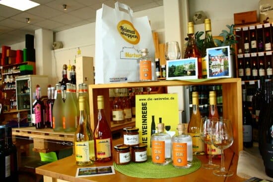 Heimat shoppen, Marburg, Aktionstage, Stadtmarketing, Weinrebe Lecker Tröpfchen: Auch die Weinrebe präsentiert sich bei der Aktion Heimat shoppen in Marburg