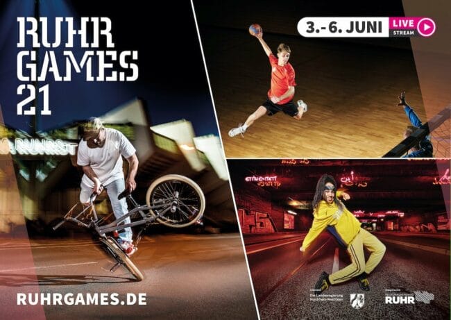 Mit vielfältigen Disziplinen und der erstmals ausgetragenen BMX Flatland-Meisterschaft: Die RUHR GAMES sind 2021 zu Gast in Bochum. - ©RUHRGAMES