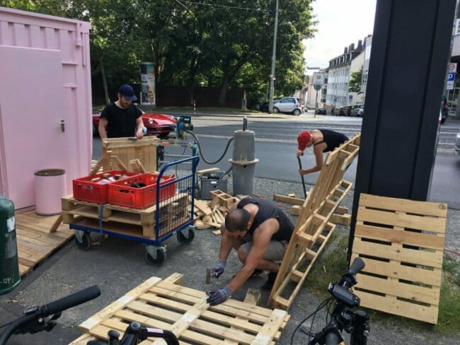 Königsstraße Raamwerk Kassel Freiluft-Experiment Vorbereitungen Freilfuft-Experiment Vorbereitungen | (c) Raamwerk