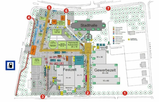 Festplatz-Plan der Oktoberwoche Warburg 2022