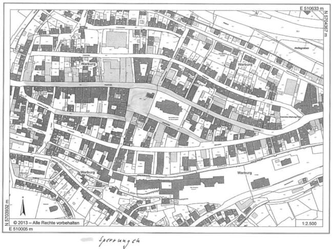 Mittelalter Spectaculum Warburg - Lageplan Strassensperrungen 2023 | (c) Hansestadt Warburg