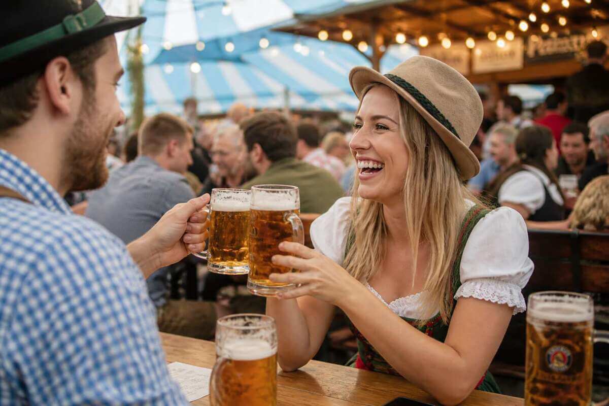 Bier, heute auch alkoholfreies Bier, ist ein fester Bestandteil wohl aller Volksfeste oder Stadtfeste in Hessen & OWL | Symbolbild - KI-generiert | (c) Wildwechsel