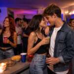 Flirten auf einer Party | (c) Wildwechsel | KI-Foto