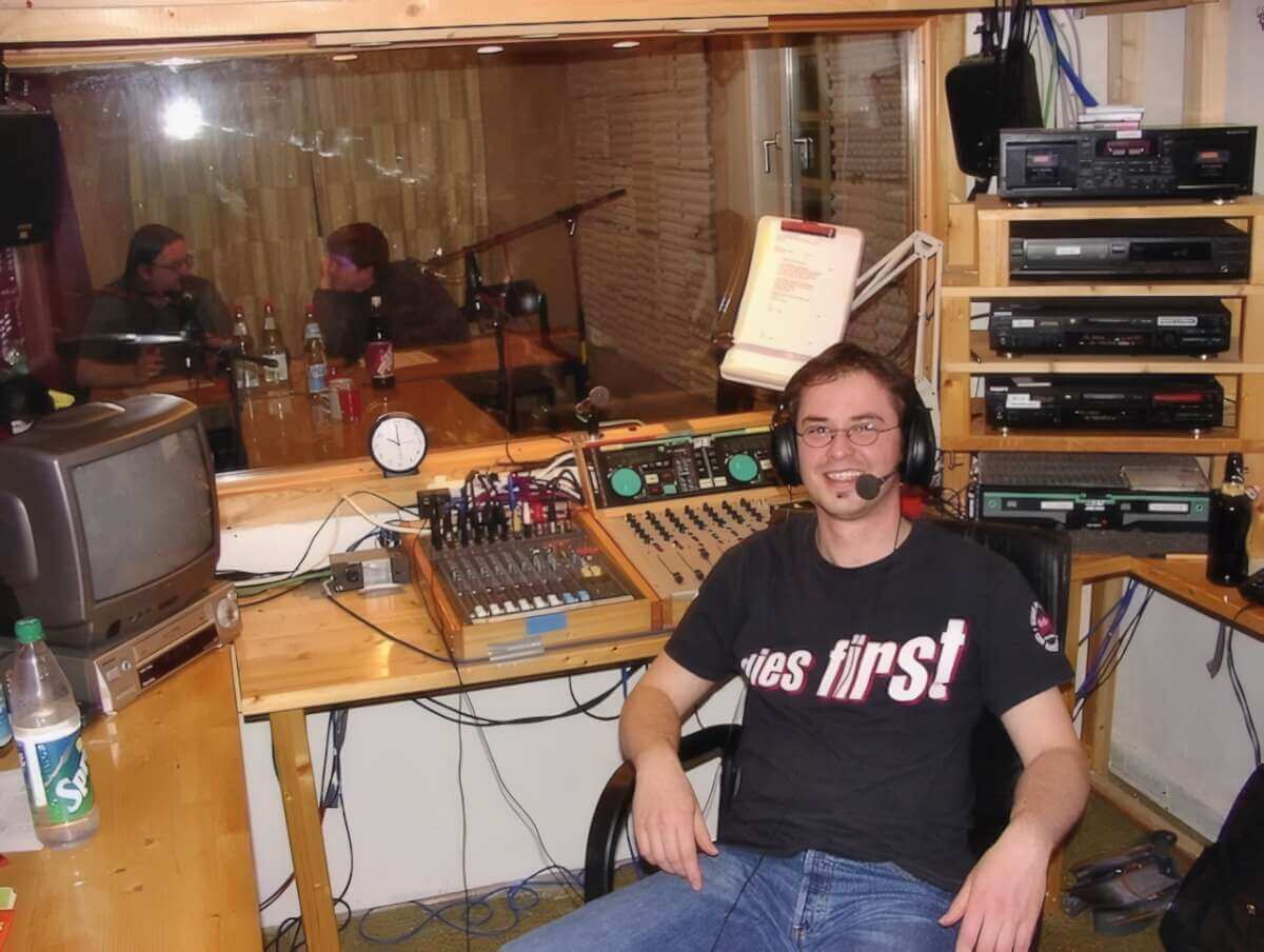 Heiko Schwalm im FMS Radio Show Radio im Vogelsberg 2001 | (c) FMS