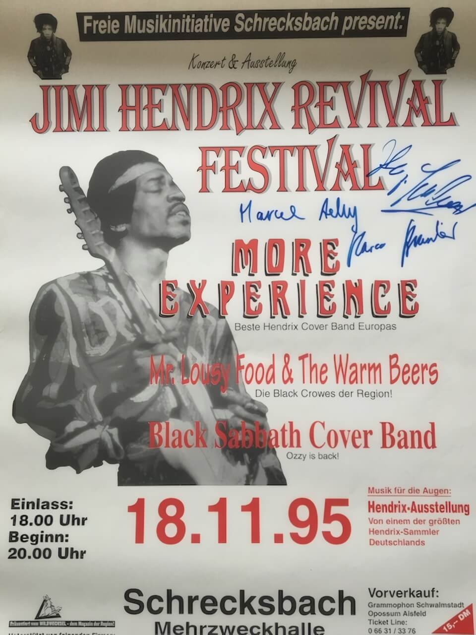 Plakat erstes FMS Konzert 1995 - (c) FMS -