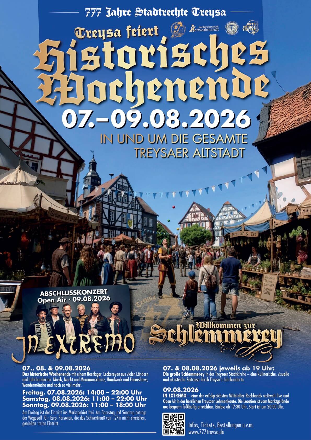 Plakat - Treysa feiert Historisches Wochenende - 2026 - (c) Stadt Schwalmstadt