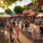 Bunte Kirmesbuden, volle Plätze und entspannte Stimmung beim Stadtfest Brakel 2026: Besucher schlendern zwischen Fahrgeschäften, Streetfood und Live-Musik durch die lebendige Innenstadt von Brakel. Stadtfest Brakel 2026 Kirmes | Ki-generiert - (c) Wildwechsel.de