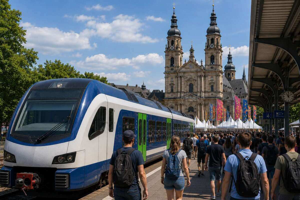 Mit dem ÖPNV zum Hessentag in Fulda | 01 - Archiv-KI-Foto - (c) Wildwechsel