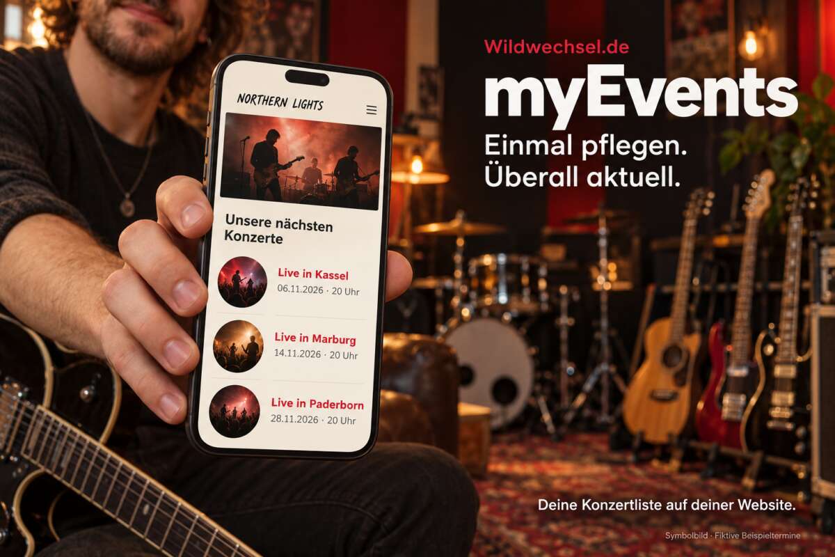Musiker-Website mit Konzertliste automatisch generiert von Wildwechsel.de | (c) Musiker-Website mit Konzertliste automatisch generiert von Wildwechsel.de