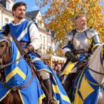 Zwei Ritter zu Pferd auf einem Mittelaltermarkt - Archivbild - (c) Wildwechsel - KiFoto