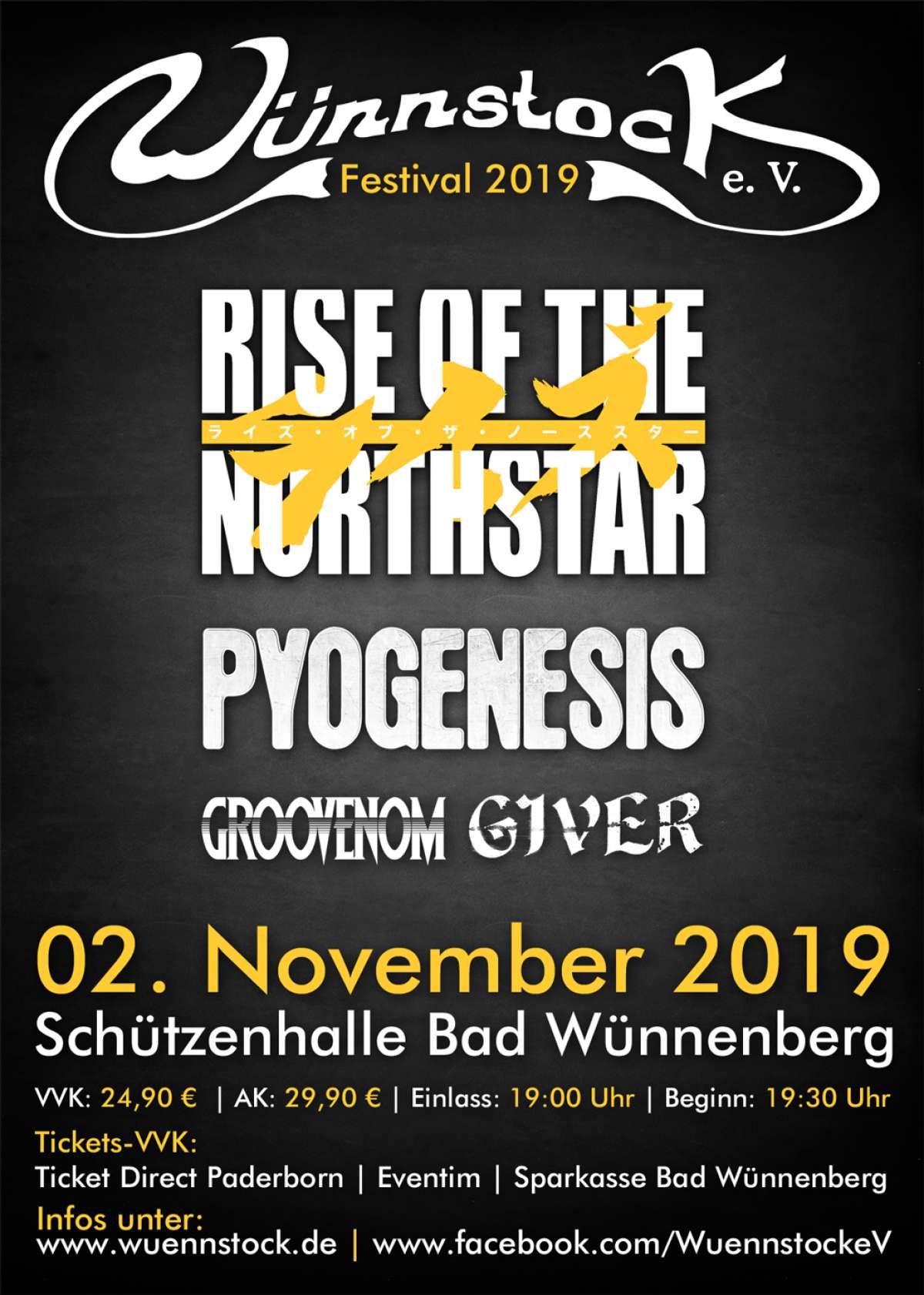 Wünnstock Festival – Rise of the Northstar, Pyogenesis, Giver, Groovenom