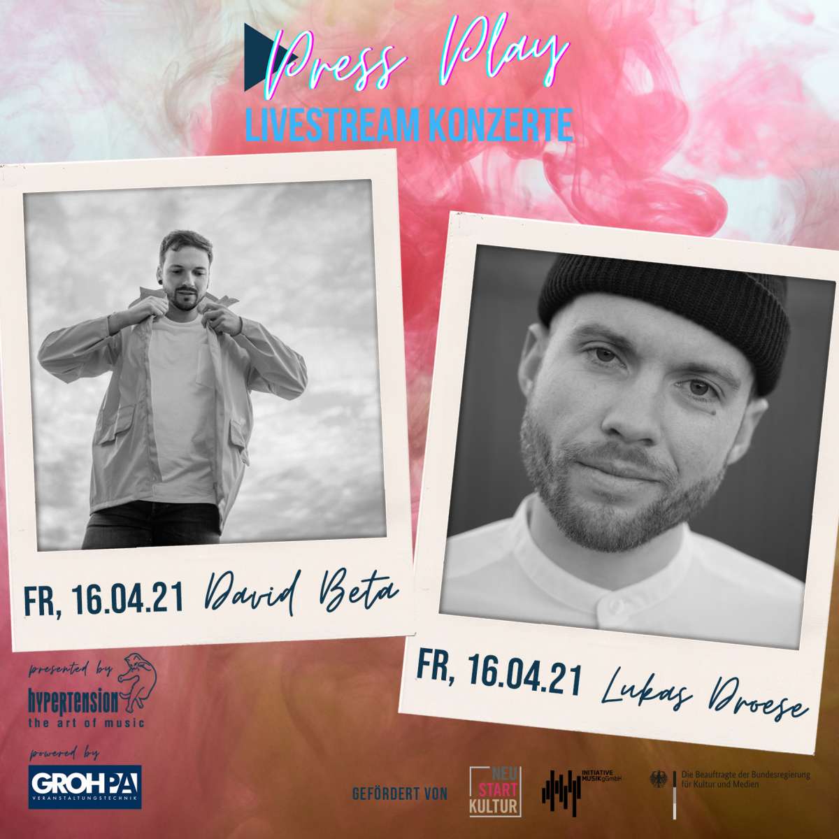 Press Play – Livestream Konzerte – David Beta