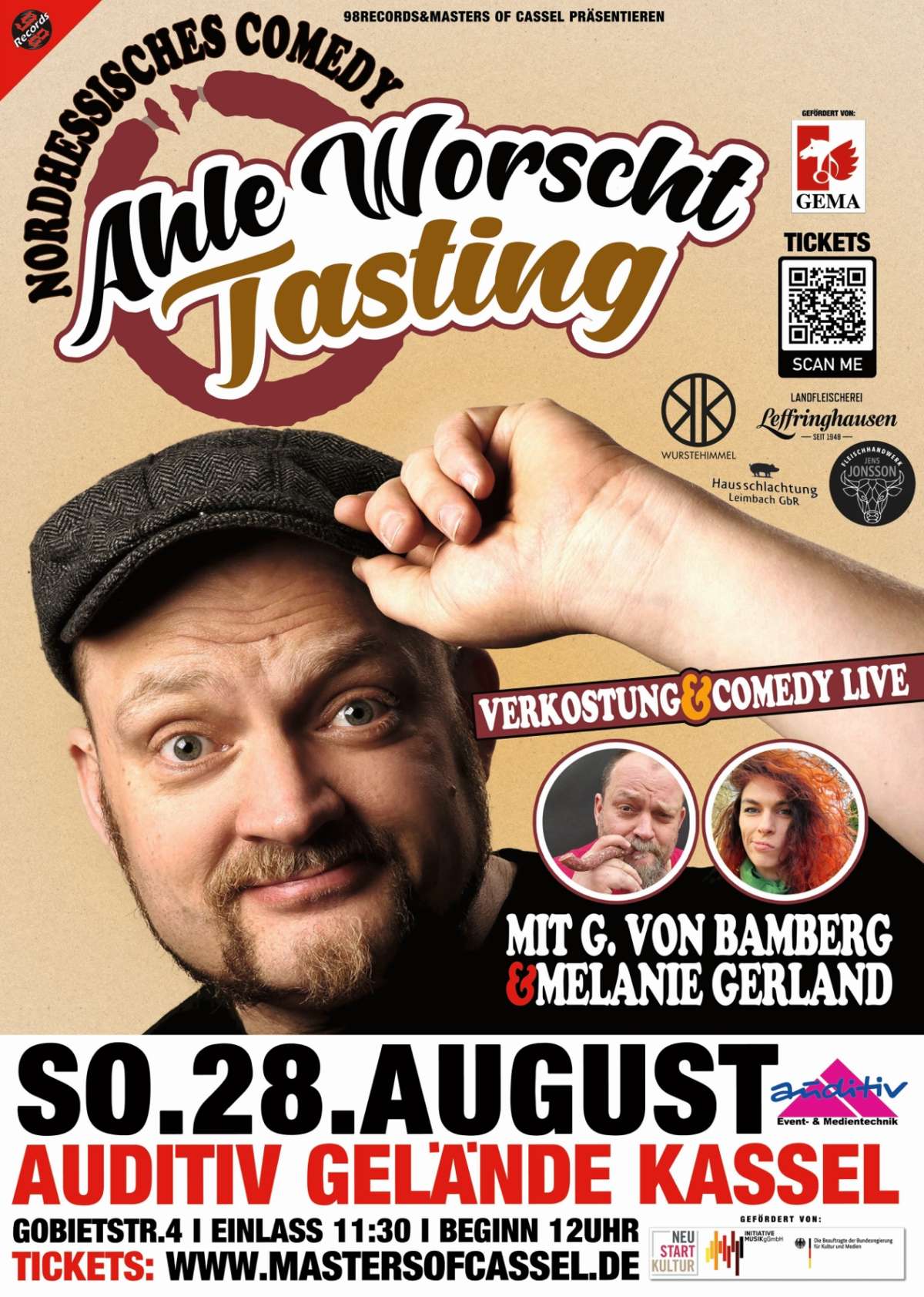 Nordhessisches Comedy-Ahle-Worscht-Tasting – G. von Bamberg, Melanie Gerland