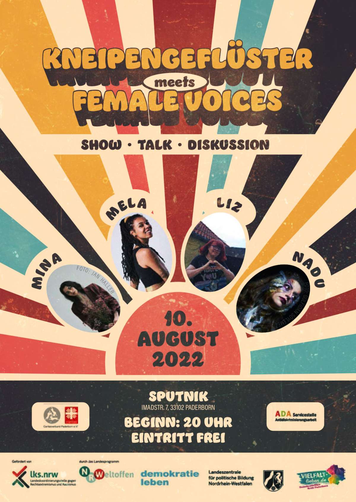 Female Voices meets Kneipengeflüster – Nadu, Liz, Mina Richman, Mela Kunis