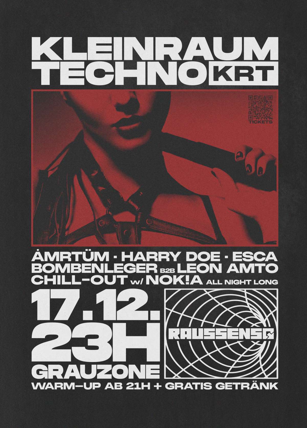 Kleinraumtechno [KRT] – ÅMRTÜM, Harry Doe, Esca, Der Bombenleger b2b Leon Amto, Nok!a