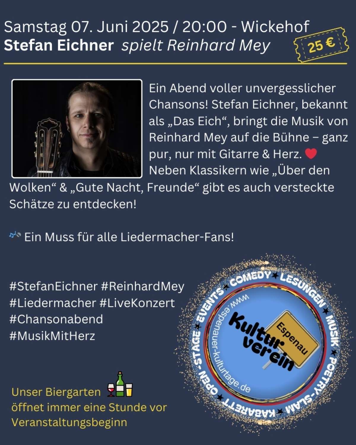 Espenauer Kulturtage 2025 - spielt Reinhard Mey – Stefan Eichner
