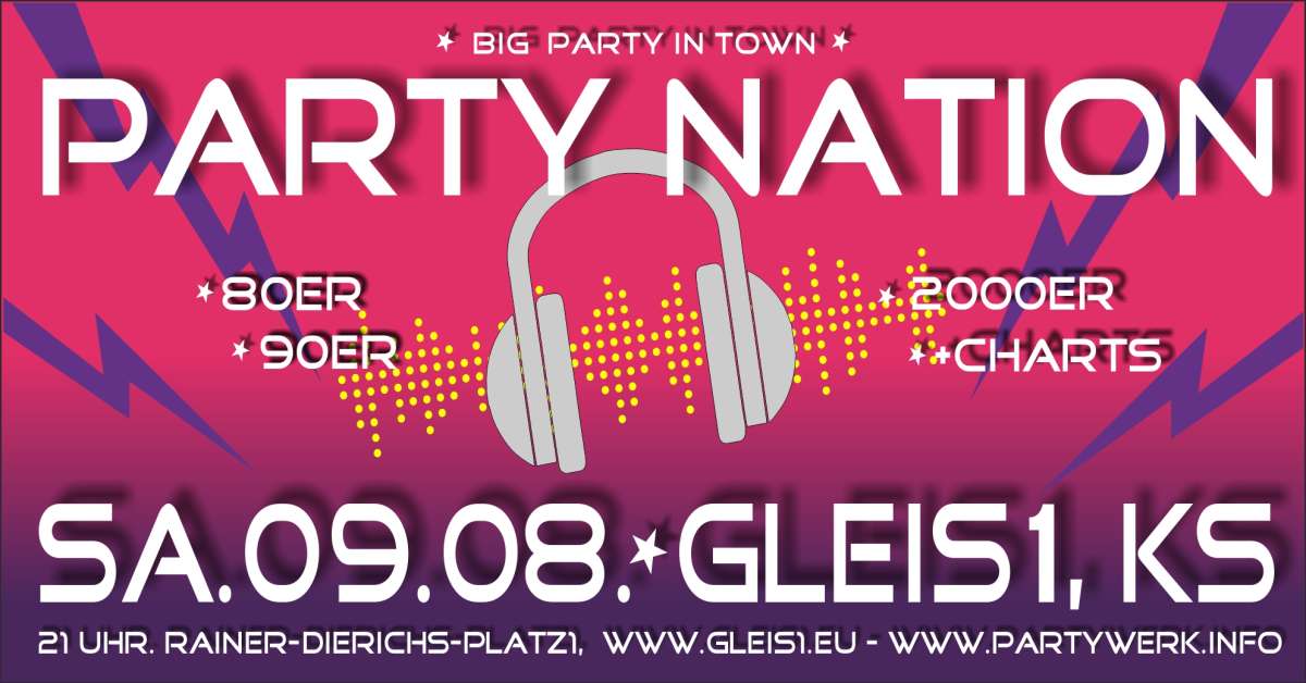 Party Nation Hits der 80er, 90er, 2000er und Charts!