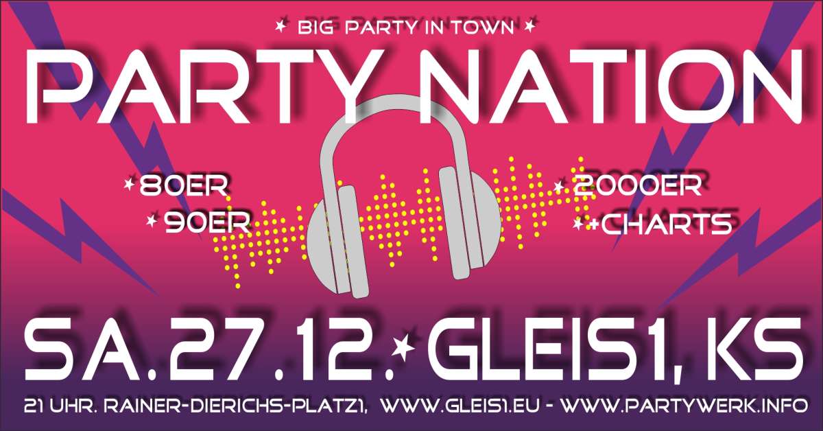 Party Nation Hits der 80er, 90er, 2000er und Charts!