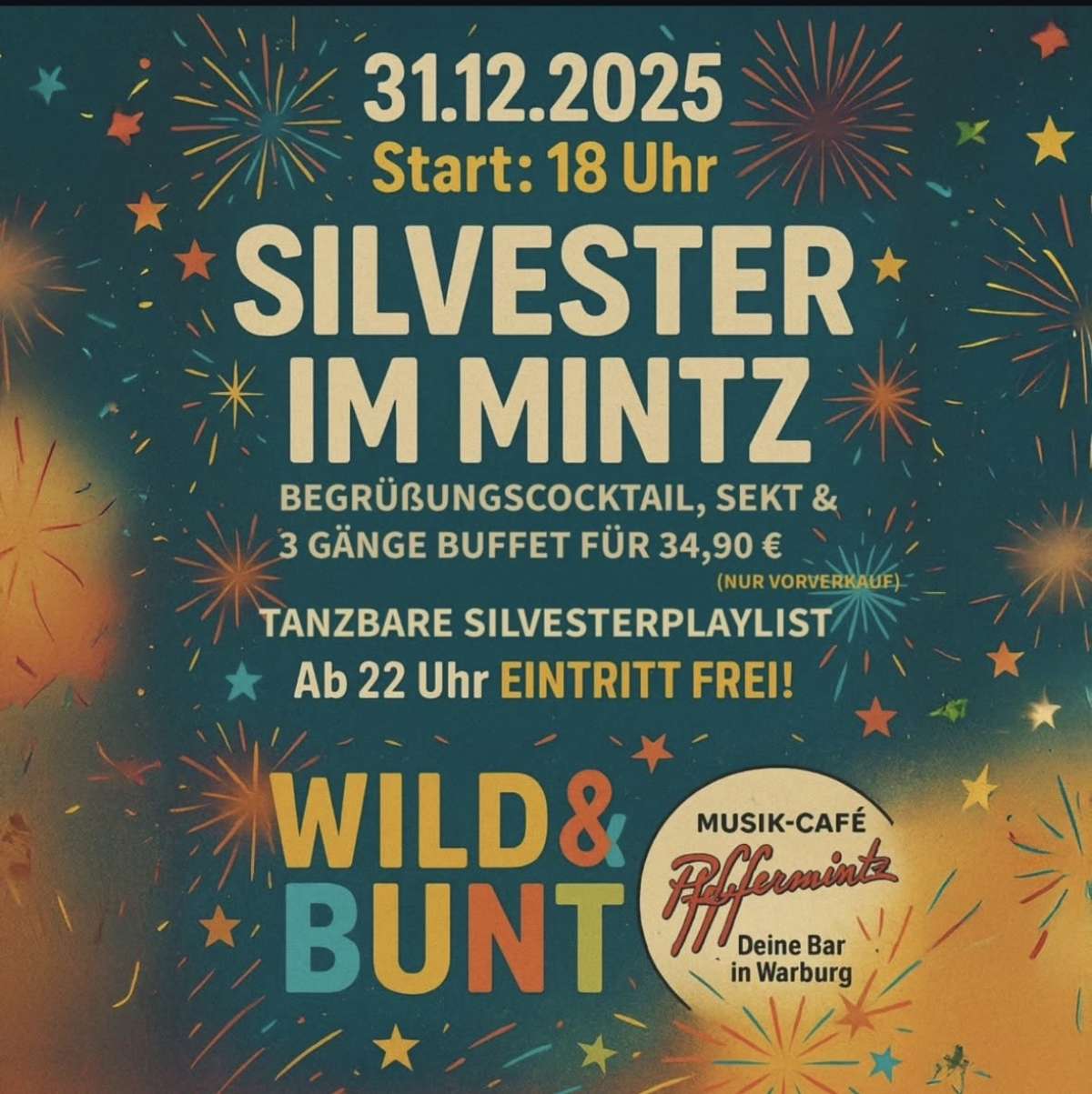 Großes Bild schließen! Silvester im Mintz – Silvesterfeier mit Buffet und Musik
