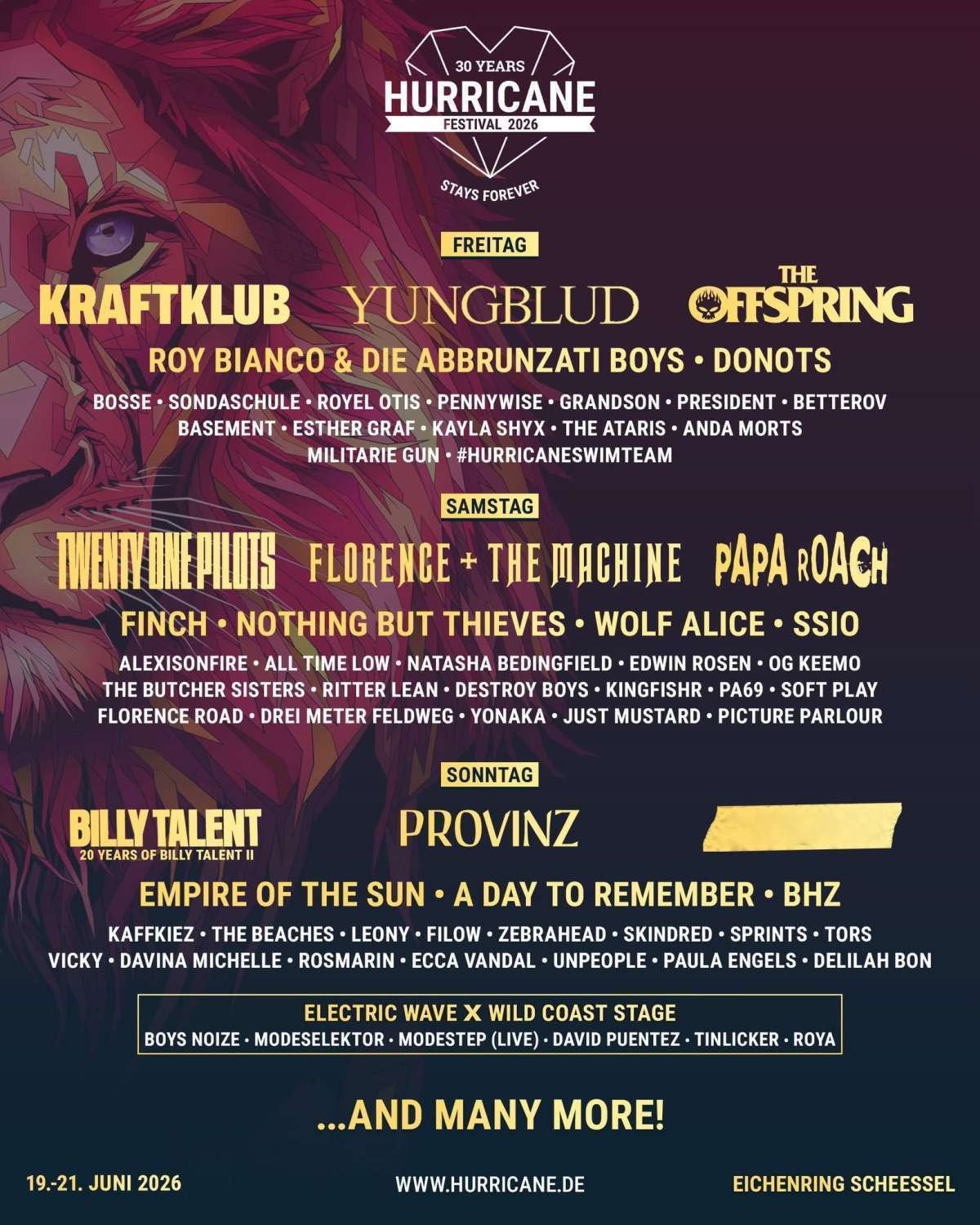 Hurricane Festival 2026 – Musikfestival zum 30-jährigen Jubiläum