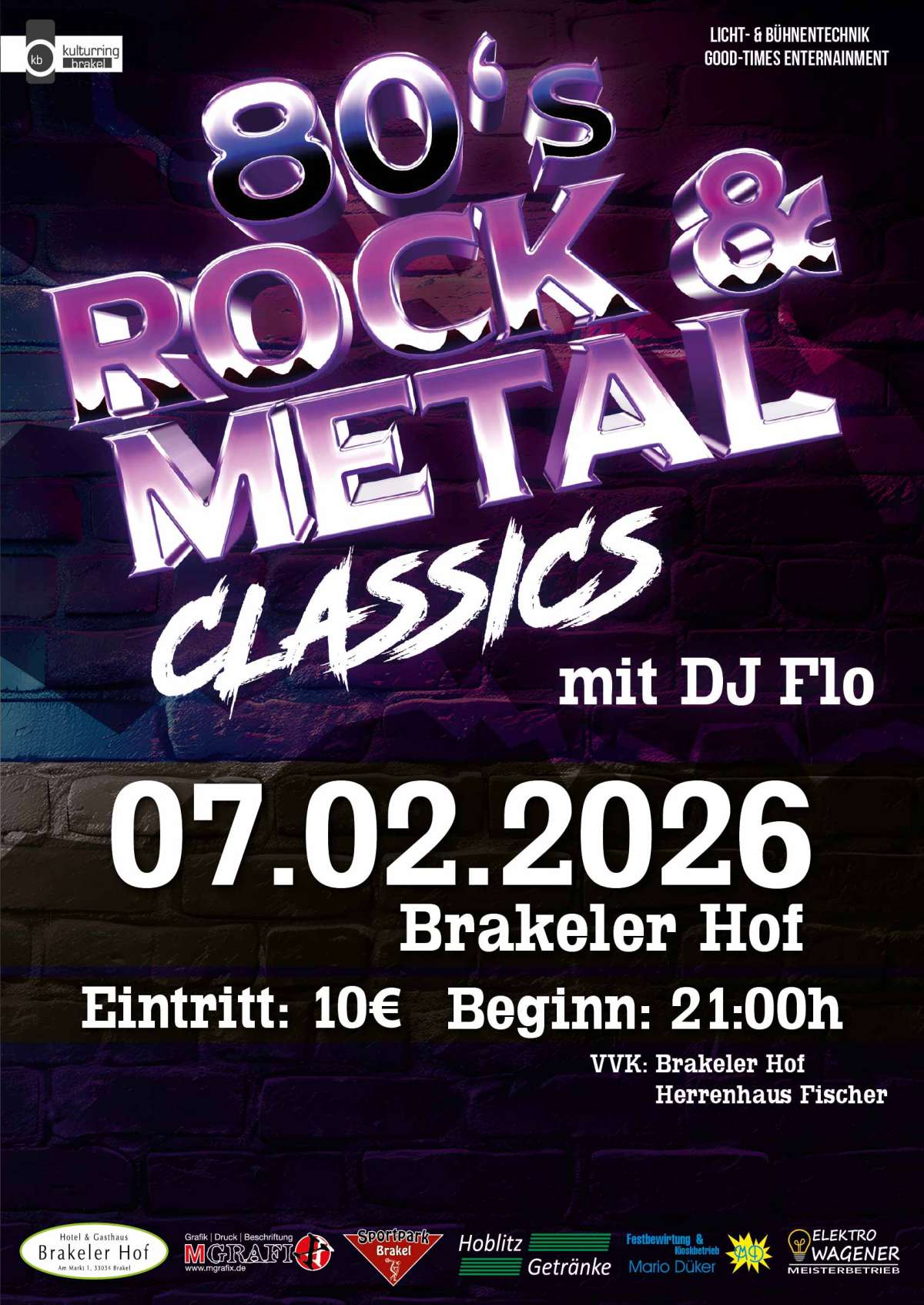 Großes Bild schließen! 80s Rock & Metal Classics