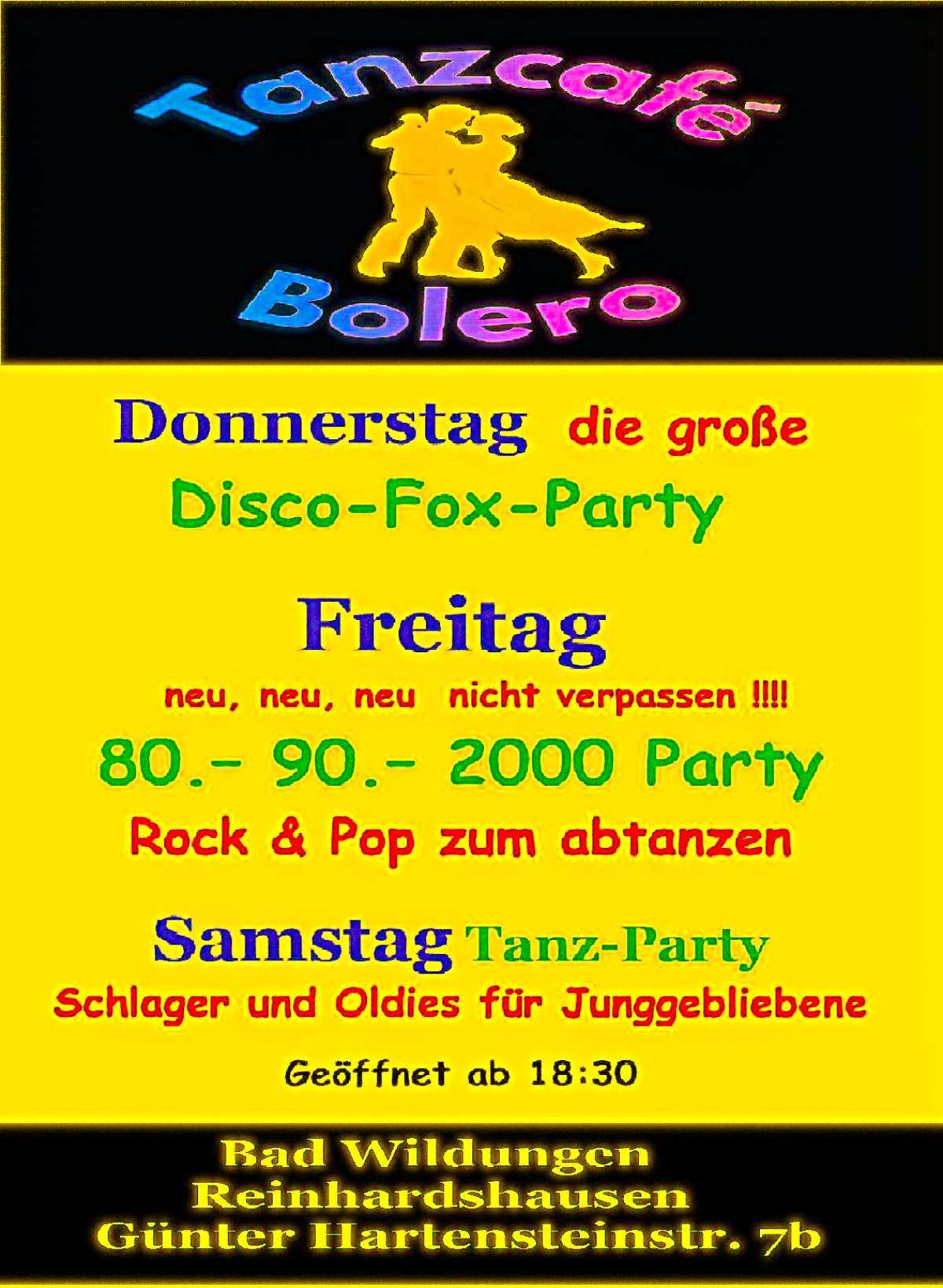 immer Samstag im Bolero Schlager und Oldies