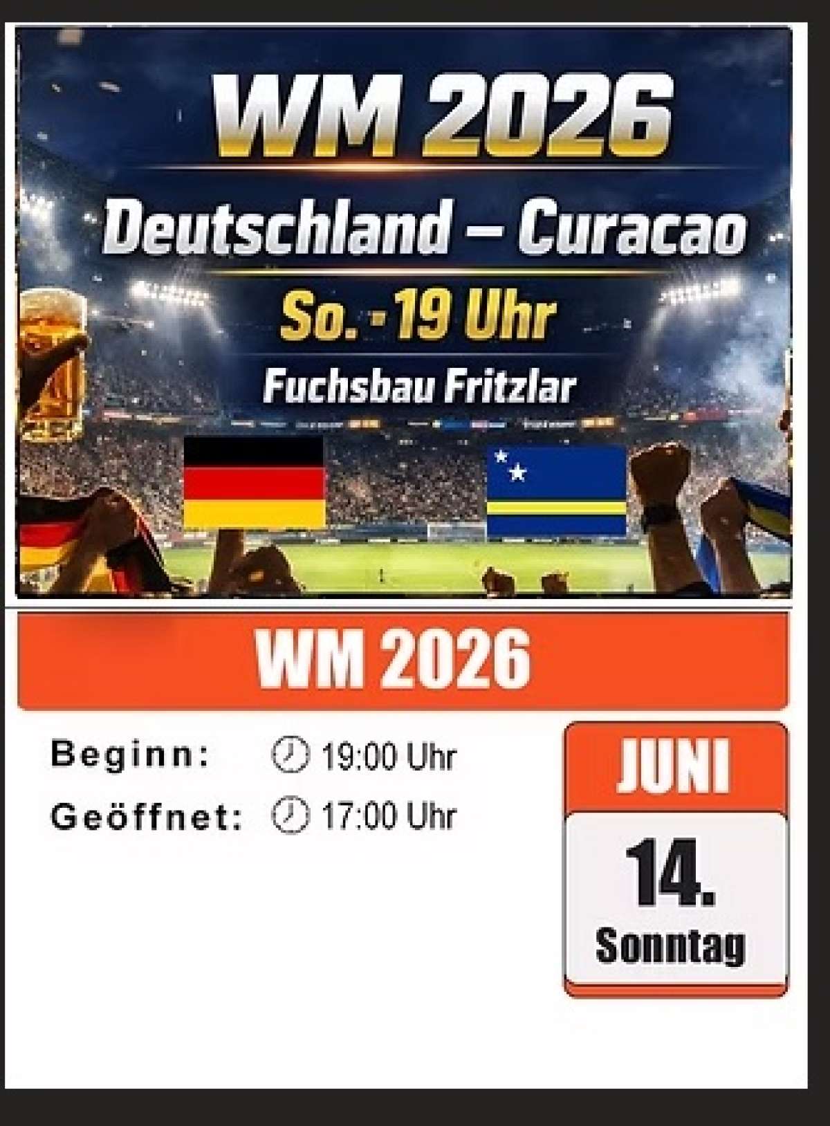 WM 2026 – Deutschland vs. Curacao