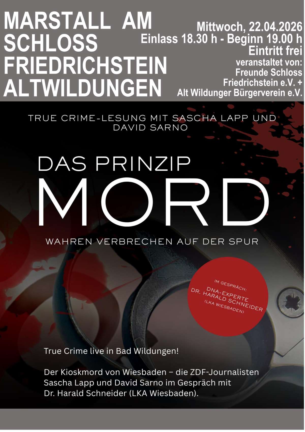 True Crime Live-Show  Podcast auf der Bühne