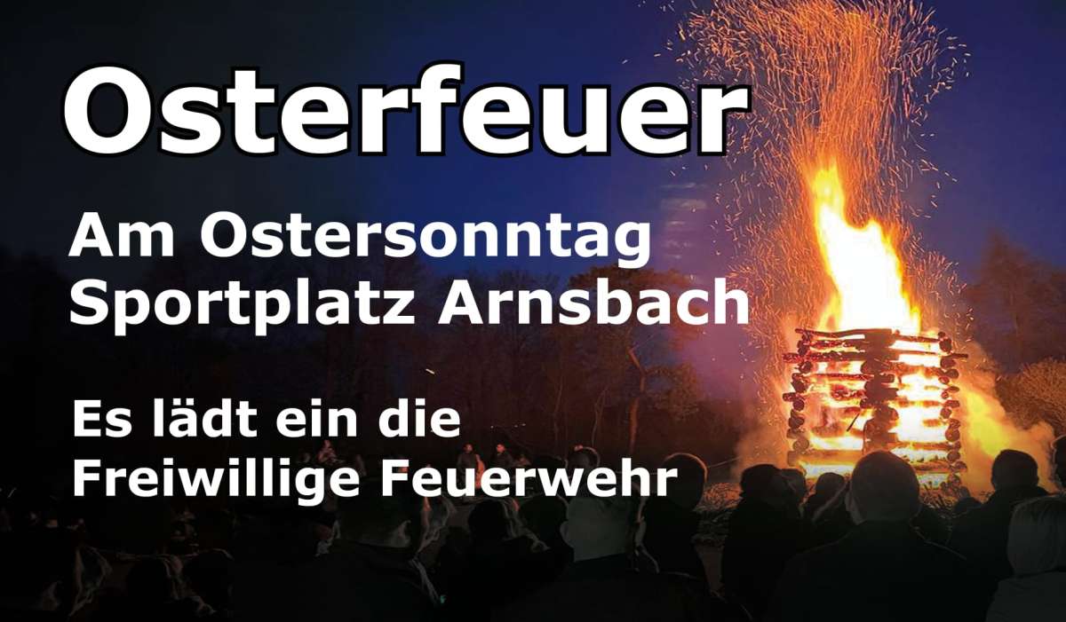 Osterfeuer in Arnsbach