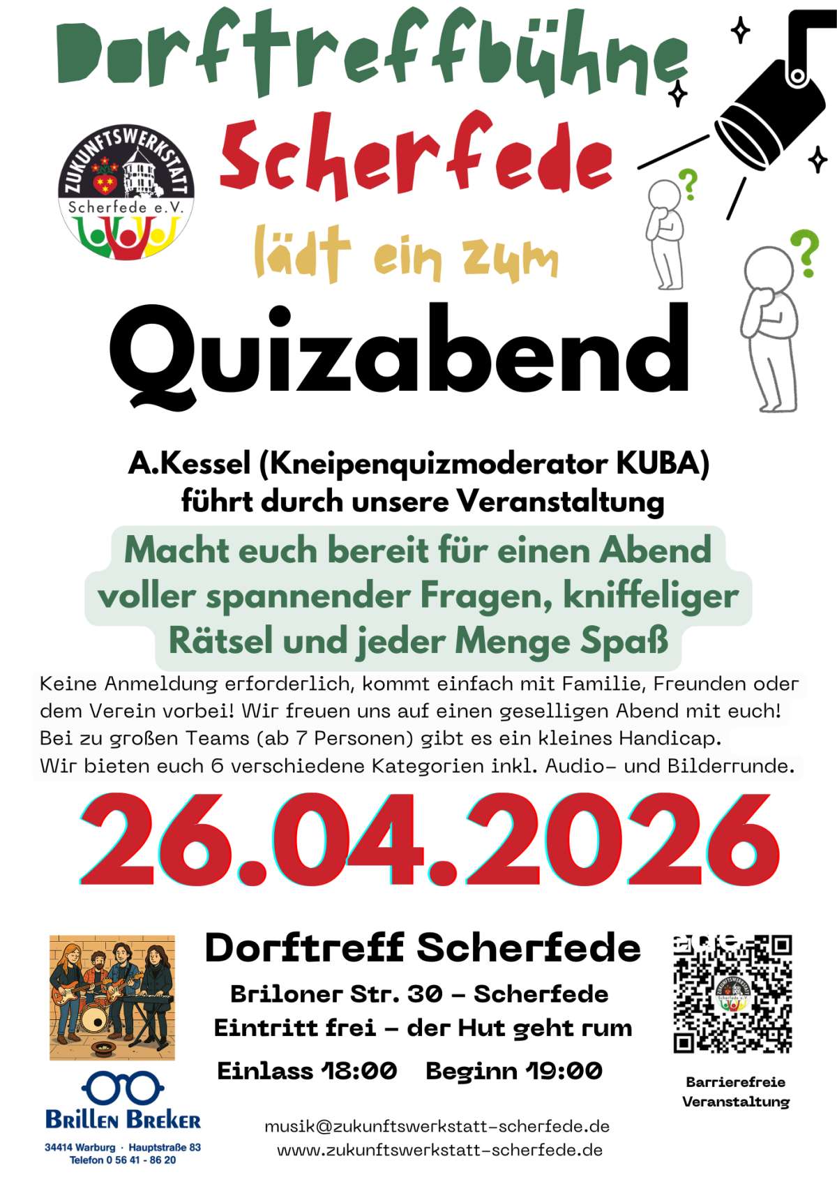 2. QUIZABEND der Scherfeder Dorftreffbühne