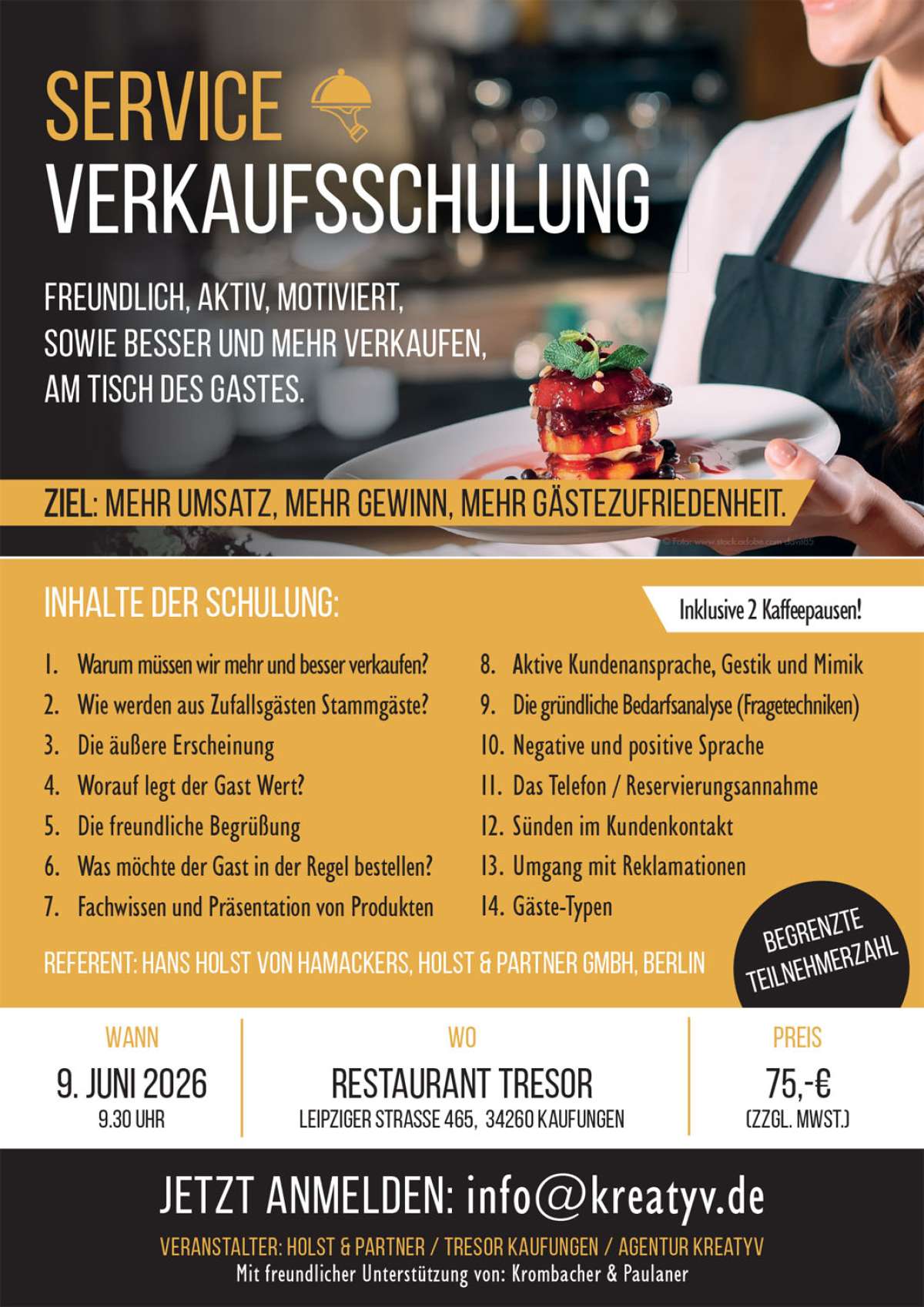 Großes Bild schließen! Service mit Potenzial: Schulung für Hotel- und Gastrobetriebe