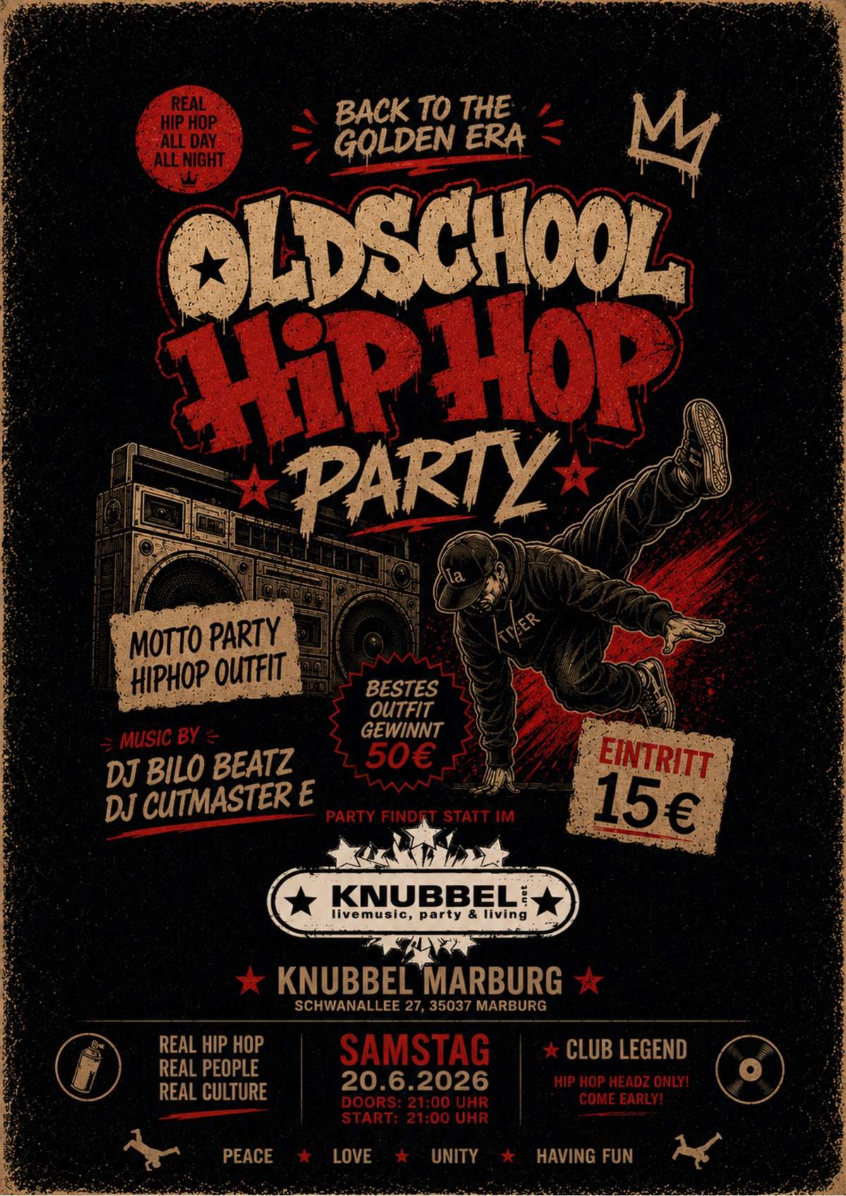 Großes Bild schließen! Oldschool HipHop Party