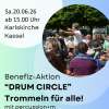 Großer Community Drum Circle am 20. Juni 2026 vor der Karlskirche