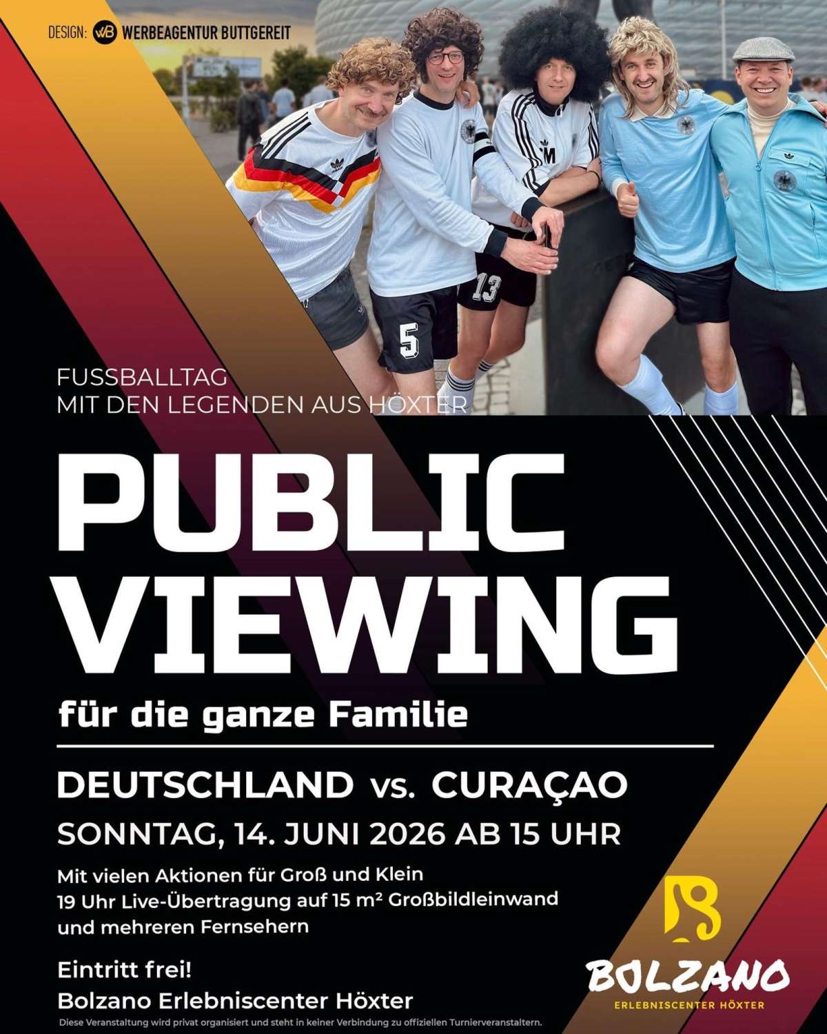 Großes Bild schließen! Public Viewing und Familien-Fußballfest - Deutschland vs. Curaçao