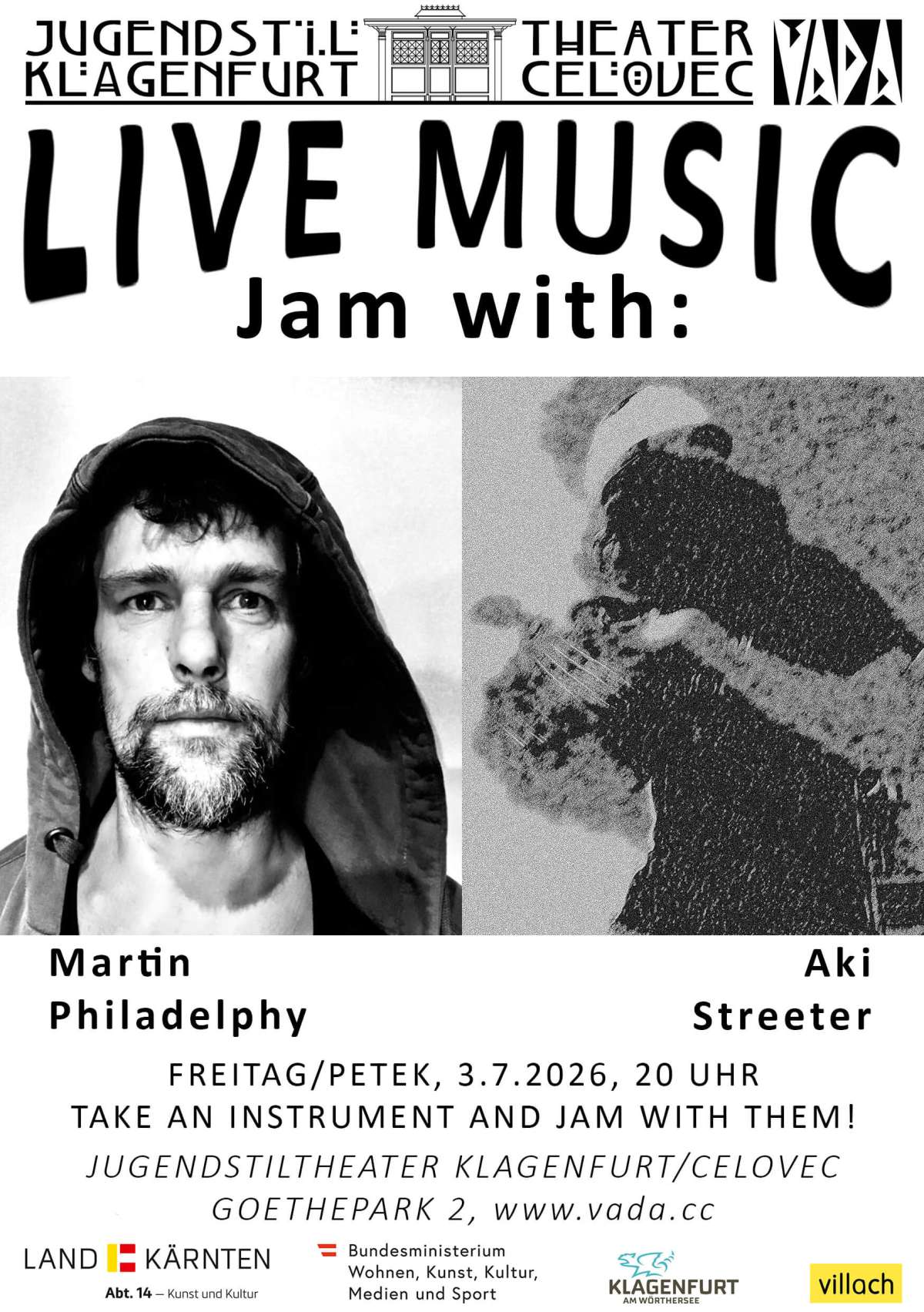 Großes Bild schließen! Jam With Martin Philadelphy & Aki Streeter