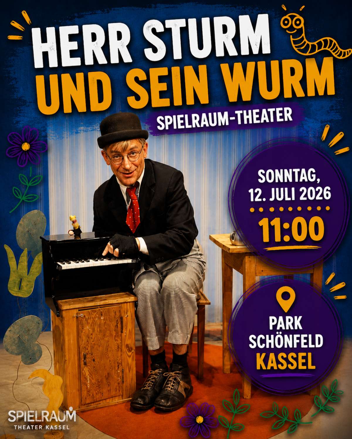 Großes Bild schließen! Herr Sturm und sein Wurm