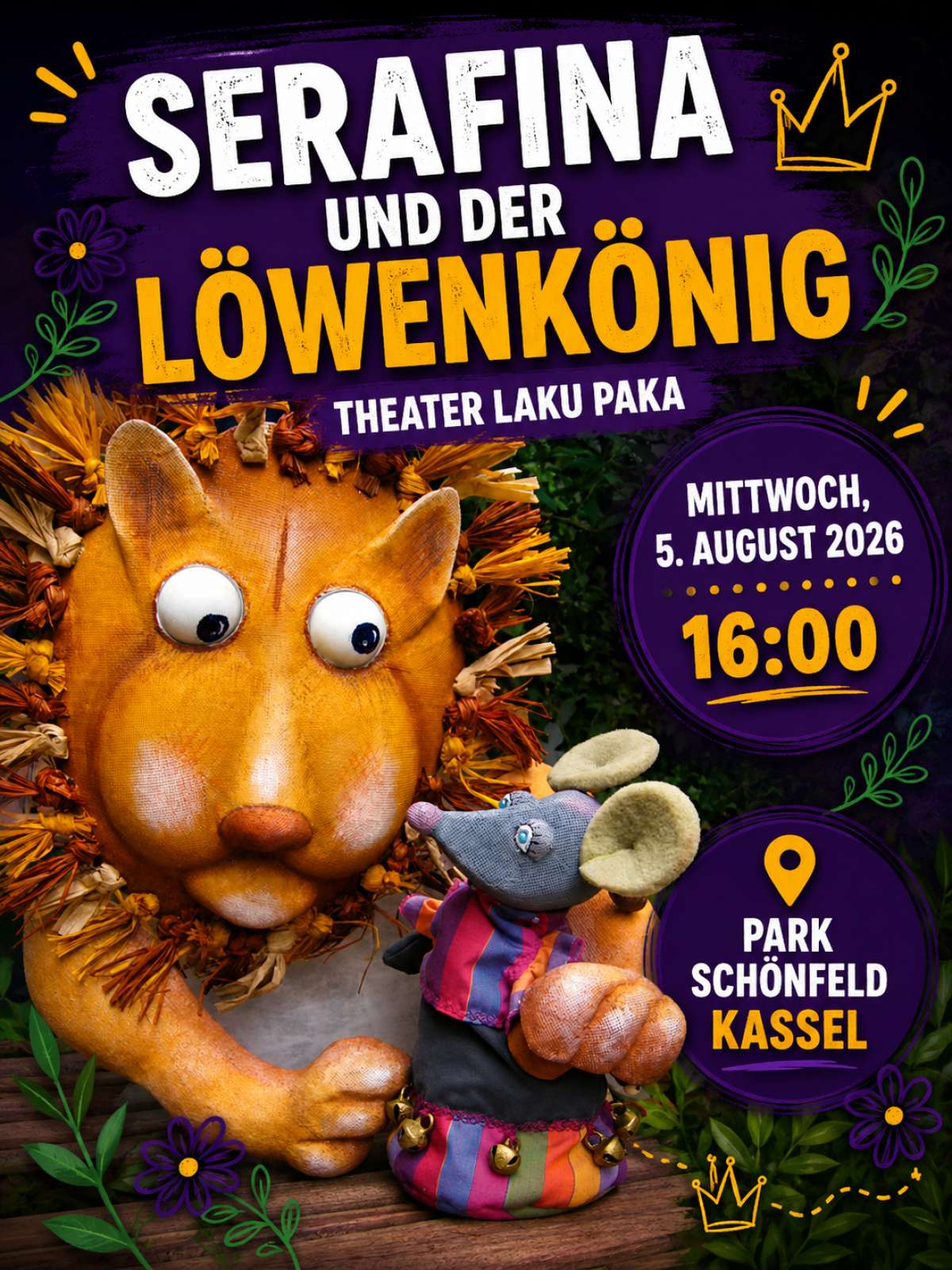 Großes Bild schließen! Serafina und der Löwenkönig